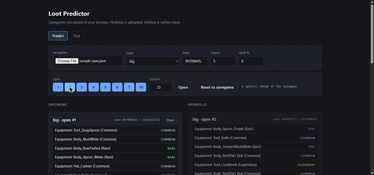 loot-predictor screenshot